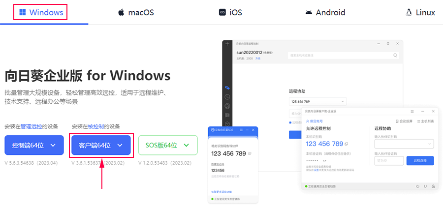被控端主界面上的识别码区域